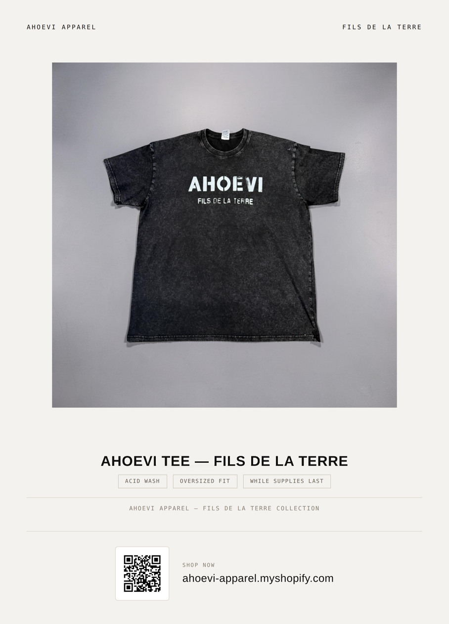 AHOEVI Logo Vintage acid washed t-shirt
