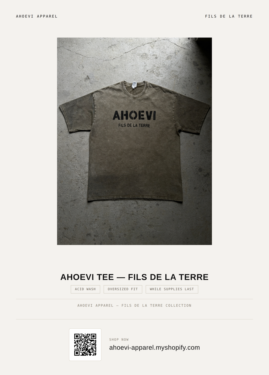 AHOEVI Logo Vintage acid washed t-shirt