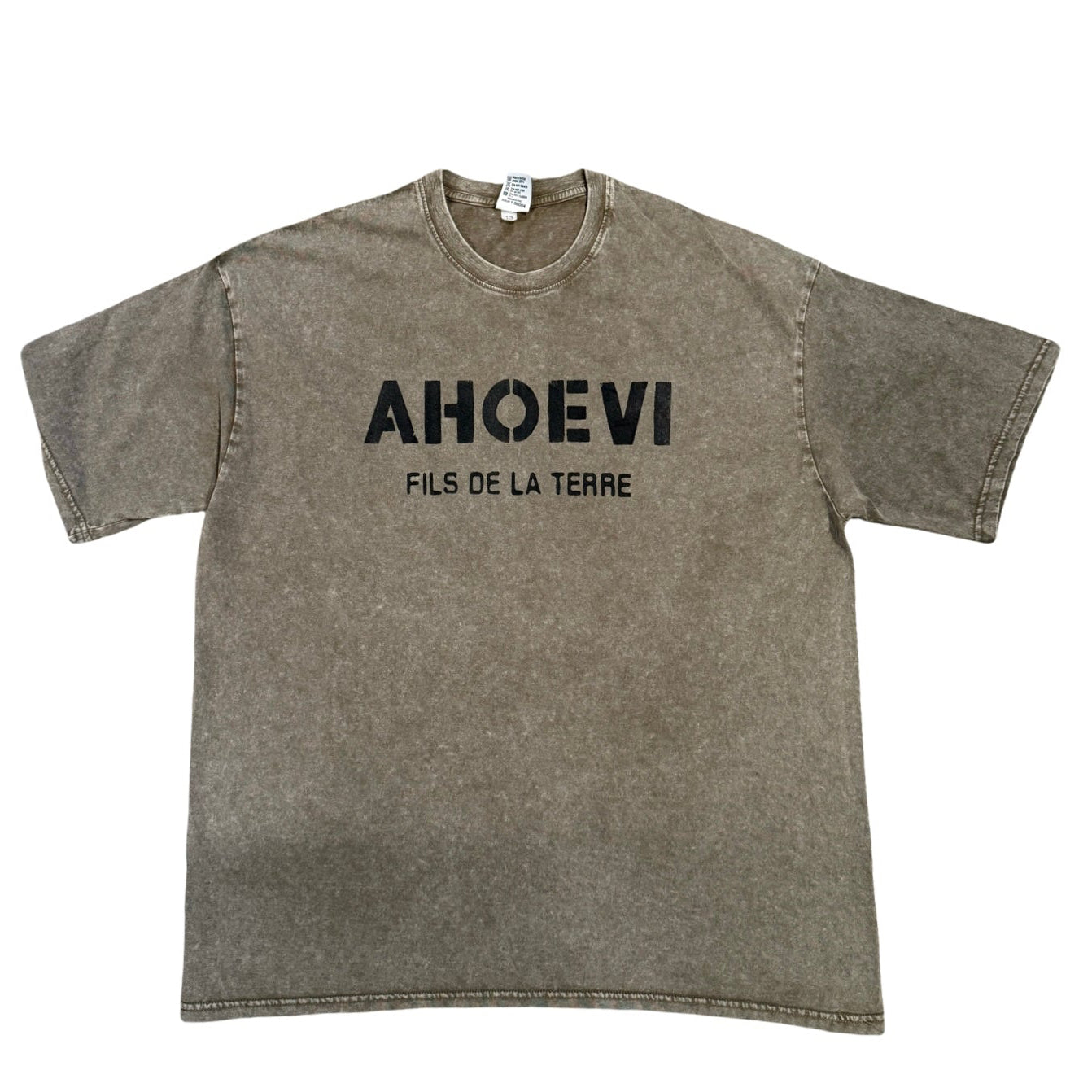 AHOEVI Logo Vintage acid washed t-shirt