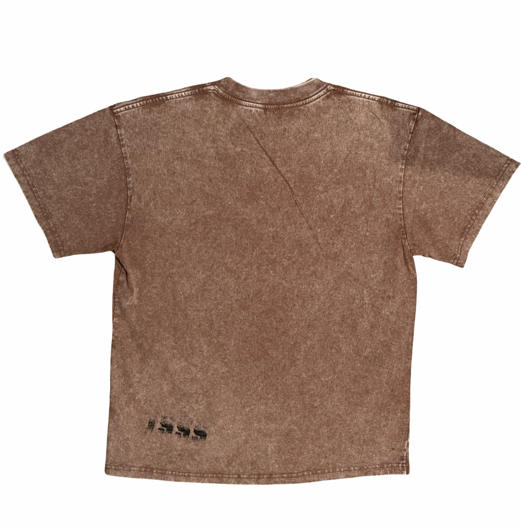 AHOEVI Logo Vintage acid washed t-shirt