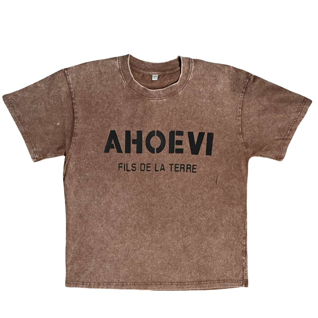 AHOEVI Logo Vintage acid washed t-shirt